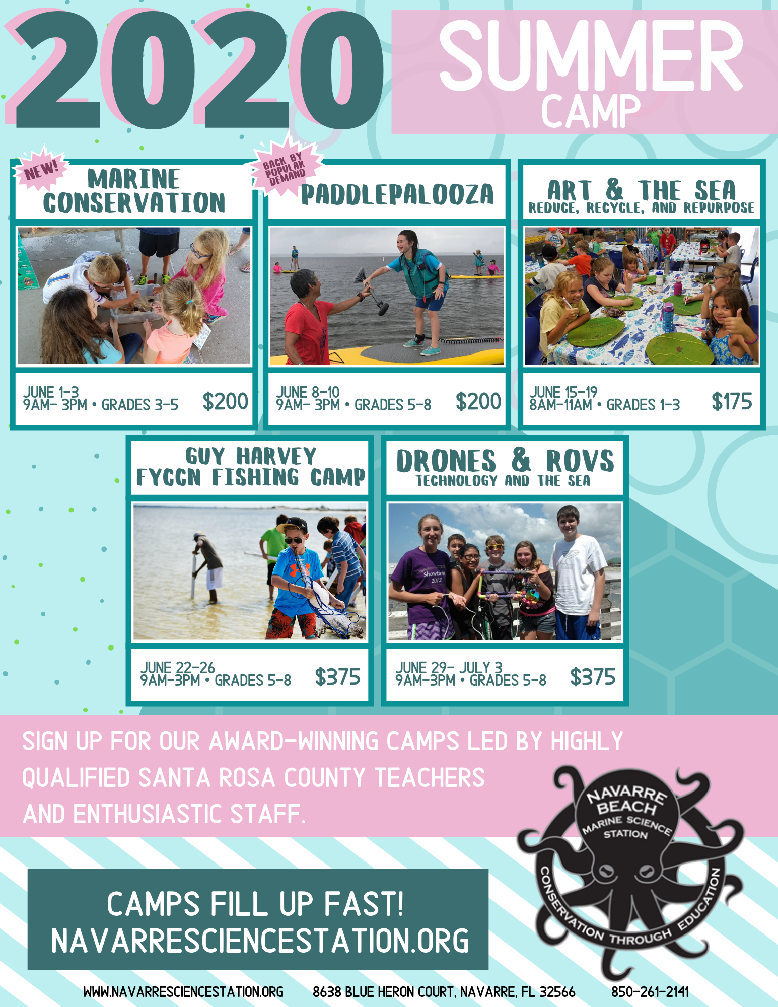 image is a picture of our summer camp schedule